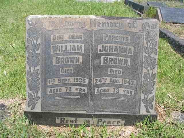 BROWN William -1936 &amp; Johanna -1941
