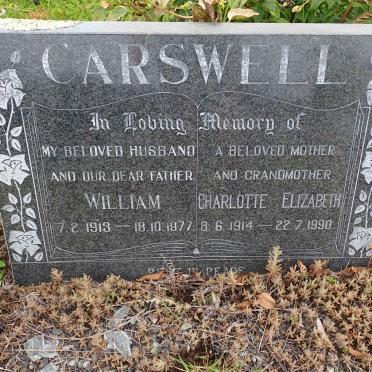 CARSWELL William 1913-1977 &amp; Charlotte Elizabeth 1914-1990
