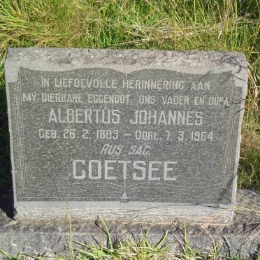 COETSEE Albertus Johannes 1883-1964