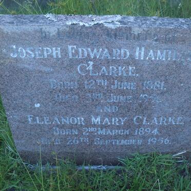 CLARKE Joseph Edward Hamilton 1881-1951 &amp; Eleanor Mary 1894-1956