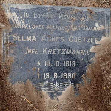 COETZEE Selma Agnes nee KRETZMANN 1913-1990
