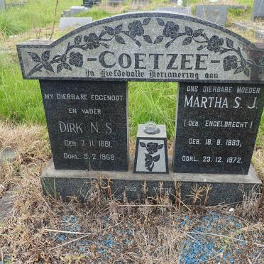 COETZEE Dirk N.S. 1881-1968 &amp; Martha S.J. ENGELBRECHT 1893-1872