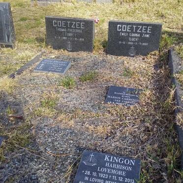 COETZEE Thomas Frederick 1902-1970 &amp; Emily Louisa Jane 1905-1989