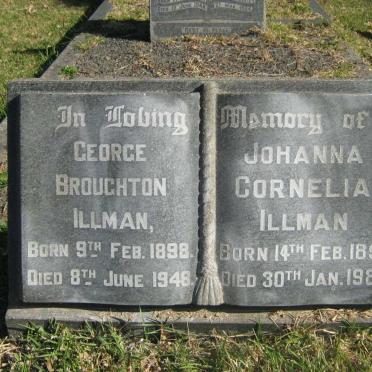 ILLMAN George Broughton 1898-1948 &amp; Johanna Cornelia 1896-1985