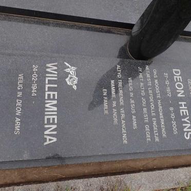 ZYL Deon Heyns, van 1972-2005 &amp; Willemiena 1944-