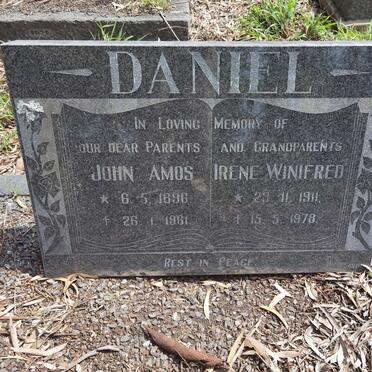 DANIEL John Amos 1896-1961 & Irene Winifred 1911-1978
