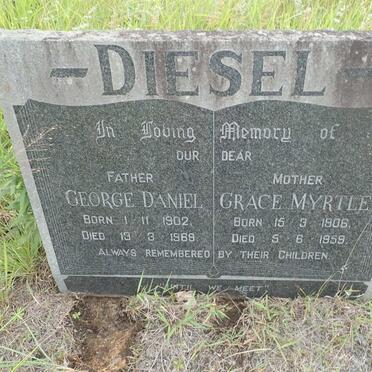 DIESEL George Daniel 1902-1969 &amp; Grace Myrtle 1906-1959