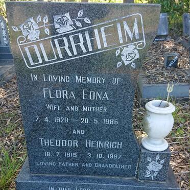 DURRHEIM Theodor Heinrich 1915-1997 &amp; Flora Edna 1920-1985
