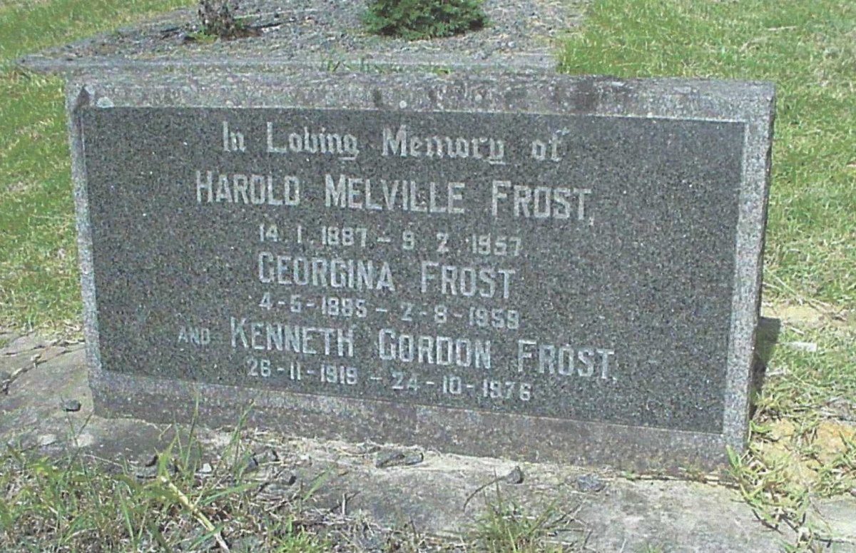 FROST Harold Melville 1887-1957 &amp; Georgina 1885-1959 :: FROST Kenneth Gordon 1919-1976