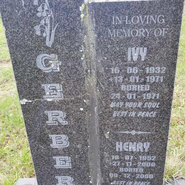GERBER Ivy 1932-1971 :: GERBER Henry 1952-2000 