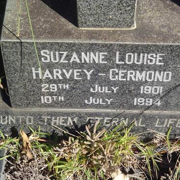 GERMOND Susanne Louise, HARVEY 1901-1994
