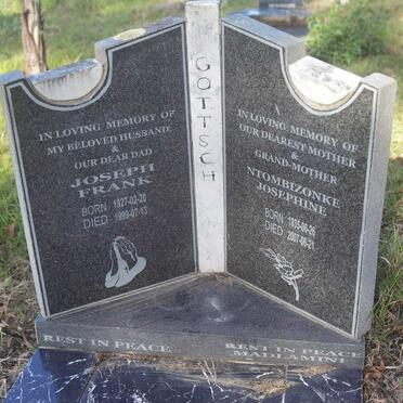 GOTTSCH Joseph Frank 1927-1999 & Ntombizonke Josephine 1935-2007