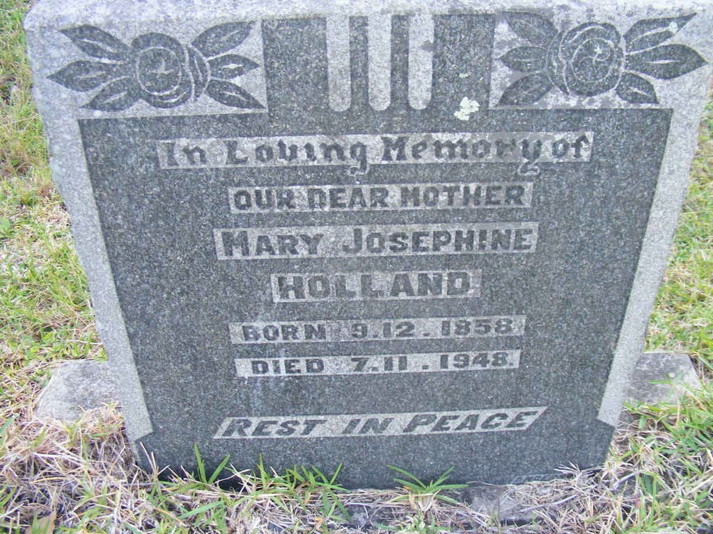 HOLLAND Mary Josephine 1858-1948