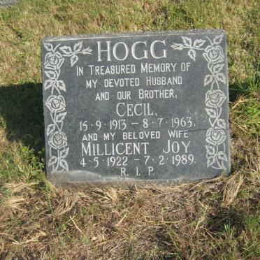 HOGG Cecil 1913-1963 &amp; Millicent Joy 1922-1989