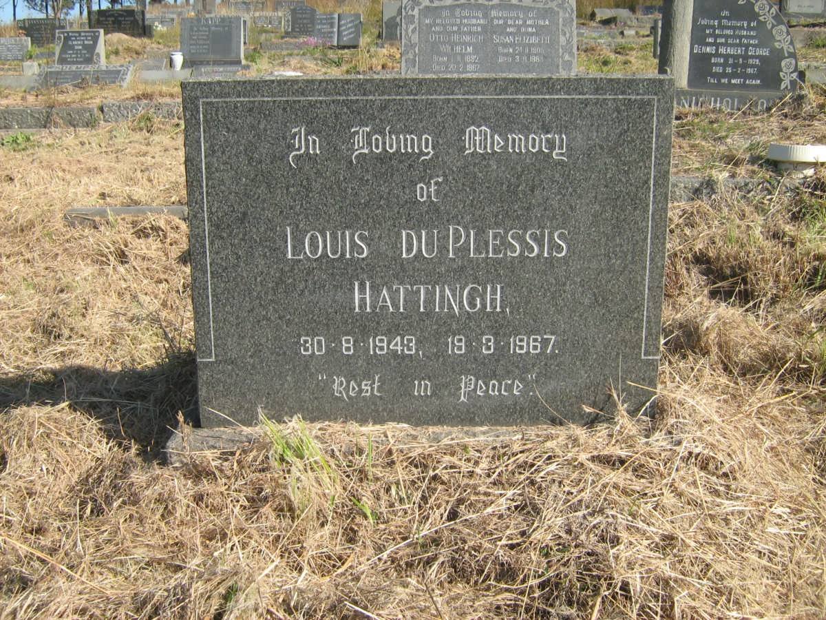 HATTINGH Louis du Plessis 1943-1967