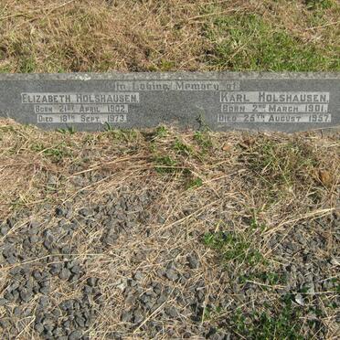 HOLSHAUSEN Karl 1901-1957 &amp; Elizabeth 1902-1973
