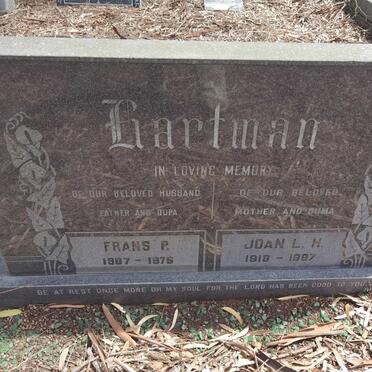 HARTMAN Frans P. 1907-1975 & Joan L.H. 1918-1997