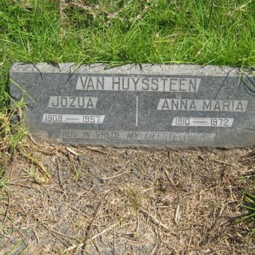 HUYSSTEEN  Jozua, van 1908-1957 &amp; Anna Maria 1910-1972