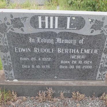 HILL Edwin Rudolf 1922-1976 &amp; Bertha Emelie WEBER 1924-2008