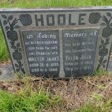 HOOLE Walter James 1895-1968 &amp; Ellen Julia 1908-1973