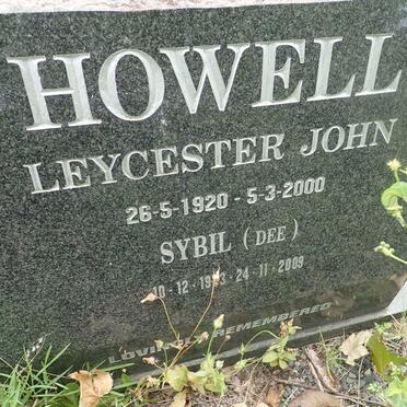 HOWELL Leycester John 1920-2000 &amp; Sybil 19?3-2009