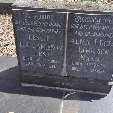 JAMIESON Leslie T.R. 1907-1961 & Alma Lucia 1913-1996