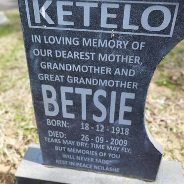 KETELO Betsie 1918-2009