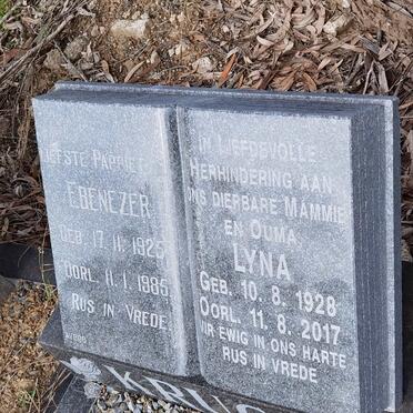 KRUGER Ebenezer 1925-1985 & Lyna 1928-2017