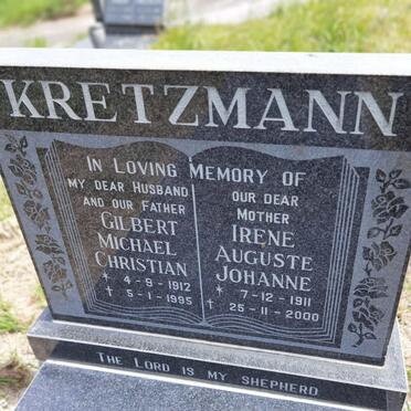 KRETZMANN Gilbert Michael Christian 1912-1995 & Irene Auguste Johanne 1911-2000