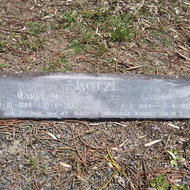 KOTZE Gabriel 1884-1962 & Maria M. 1884-1960