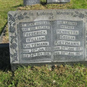 KIETZMANN Frederick William 1880-1956 &amp; Henrietta Cecilia 1887-1967