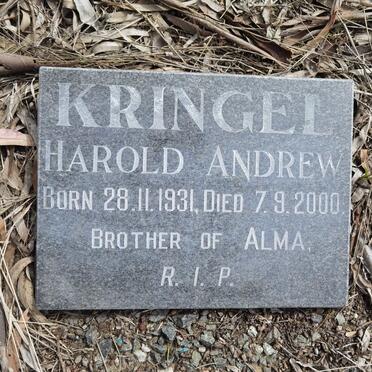 KRINGEL Harold Andrew 1931-2000