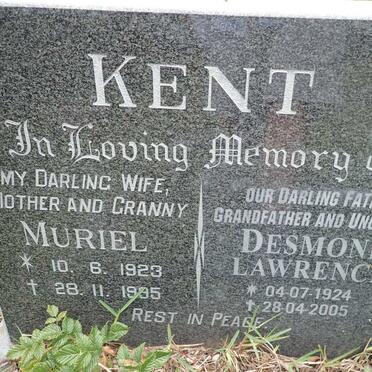 KENT Desmond Lawrence 1924-2005 &amp; Muriel 1923-1995
