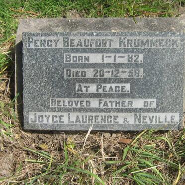 KRUMMECK Percy Beaufort 1882-1958