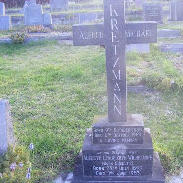 KRETZMANN Alfred Michael 1889-1964 &amp; Auguste Charlotte Wilhelmine SCHULTZ 1899-1983