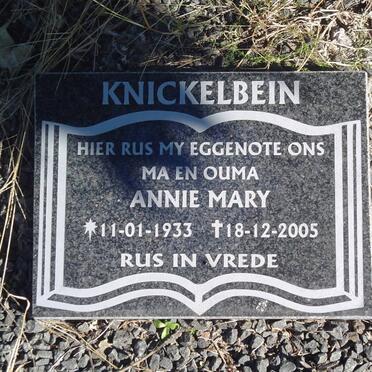 KNICKELBEIN Annie Mary 1933-2005
