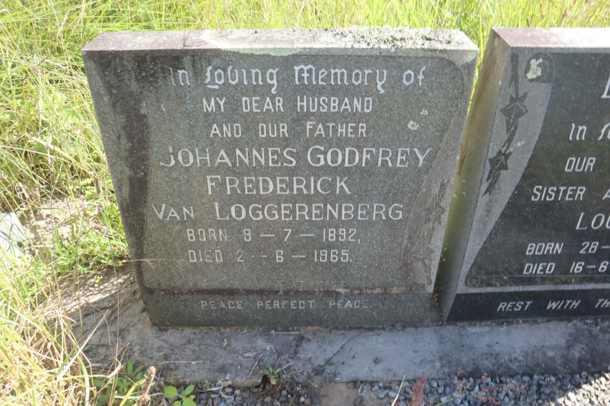 LOGGERENBERG Johannes Godfrey, van 1892-1965