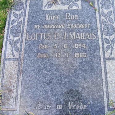 MARAIS Loftus P.J. 1894-1963