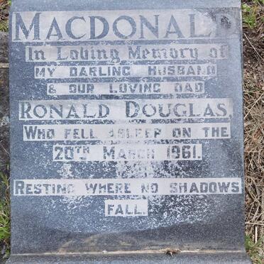 MACDONALD Ronald Douglas -1961