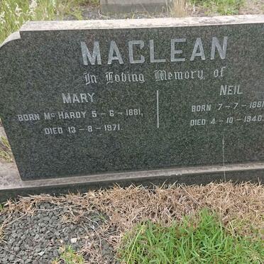 MACLEAN Neil 1881-1940 &amp; Mary MCHARDY 1881-1971