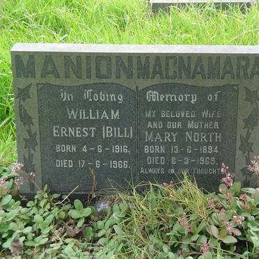 MANION William Ernest 1916-1966 :: MACNAMARA Mary North 1894-1969