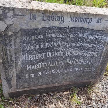 MACDONALD Herbert Oliver -1961 & Dorothea Irene -1990