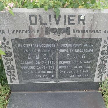 OLIVIER O.J.C. 1892-1980 &amp; C.M.C. 1896-1973