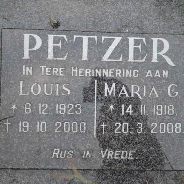PETZER Louis 1923-2000 &amp; Maria G. 1918-2008