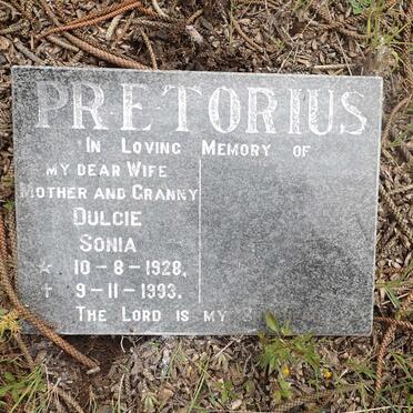 PRETORIUS Dulcie Sonia 1928-1993