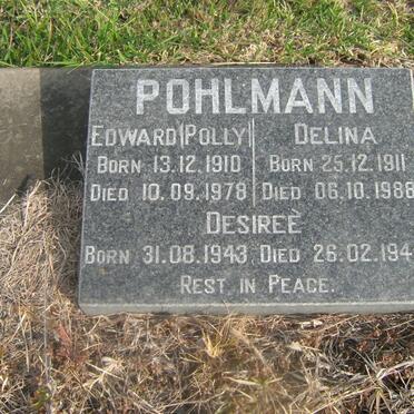 POHLMANN Edward 1910-1978 &amp; Delina 1911-1988 :: POHLMANN Desiree 1943-1945