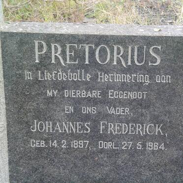 PRETORIUS Johannes Frederick 1897-1964