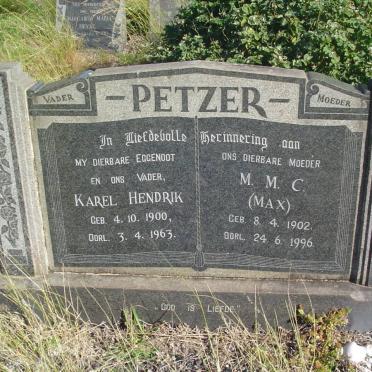 PETZER Karel Hendrik 1900-1963 &amp; M.M.C. 1902-1996
