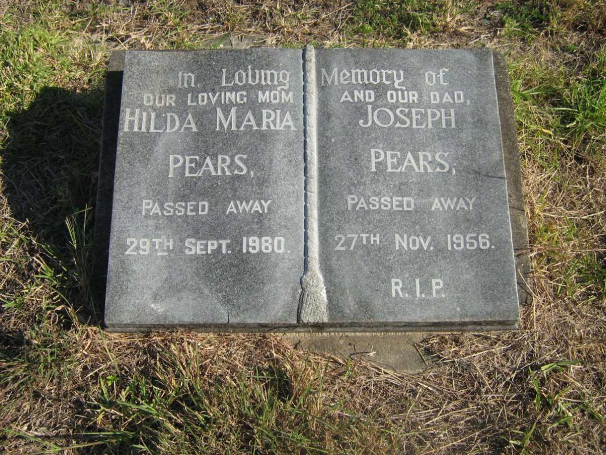PEARS Joseph -1956 &amp; Hilda Maria -1980