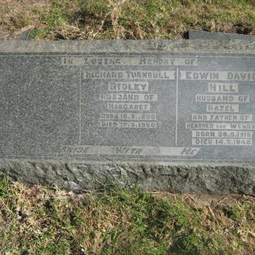 RIDLEY Richard Turnbull 1890-1950 :: HILL Edwin David 1918-1948